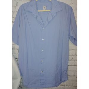JC Penney VINTAGE Men's XL Light Blue Short Sleeve Shirt